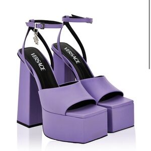 Versace Lavender Platform Sandals - size EU 37 1/2